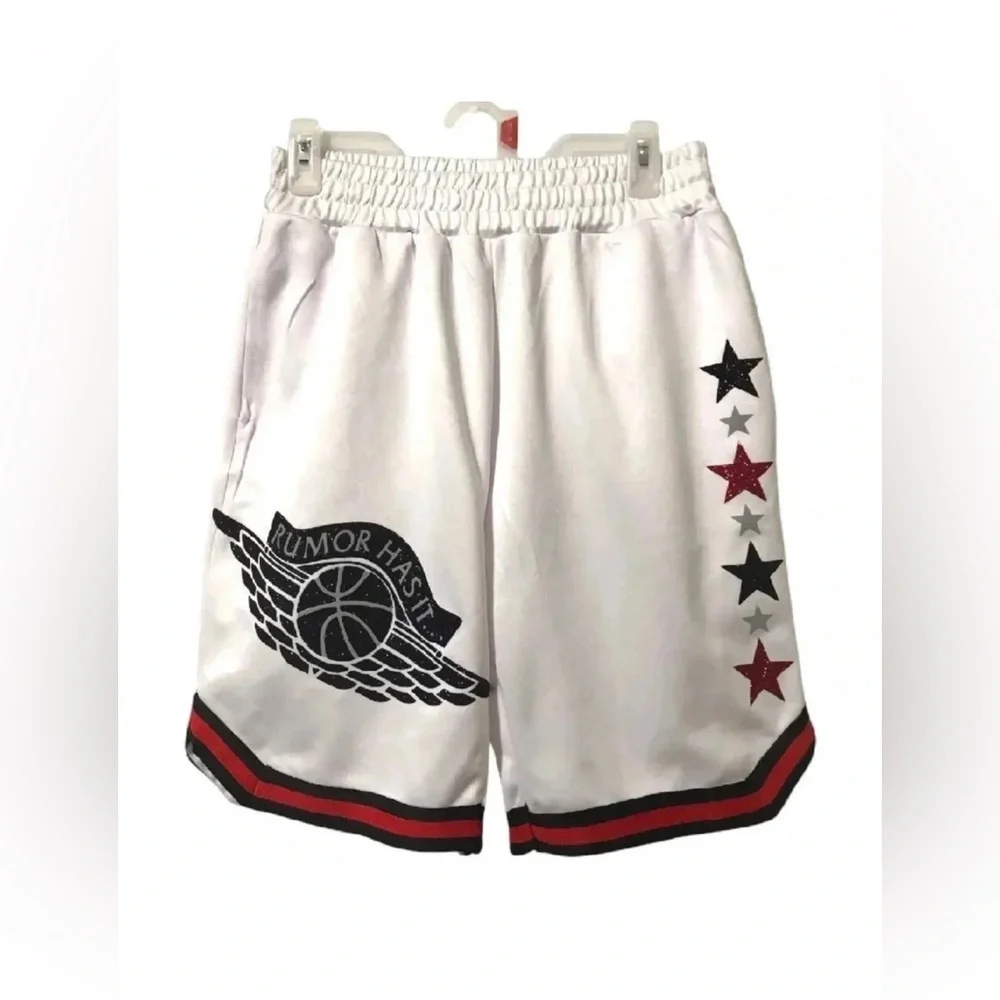 LIKE-NEW Vintage Brand Rumor Has It Basketball White Shorts Men’s Size Small